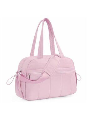 20L Puffer Gym Bag Small Weekender Overnight Travel Duffel Tote for Women